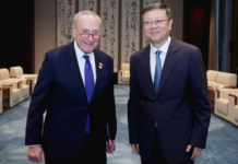 上海市委书记会见美参院多数党领袖舒默所率代表团