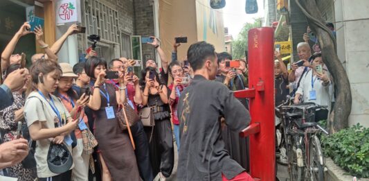 海外華媒年會|非遺傳承人展演紅船木人樁 華媒高層現場體驗大呼過癮