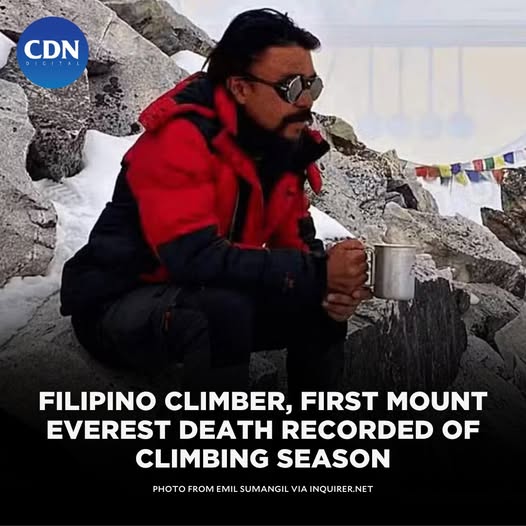 可能包含以下内容的图片：一位用户和上面的文字是“CDN FILIPINO CLIMBER, FIRST MOUNT EVEREST DEATH RECORDED OF CLIMBING CLIMBINGSEASON SEASON PHOTOFROMEMILSUMANGILVIAINQURER.E PHOTO FROM EMIL SUMANGIL VIA INQUIRER.NET”