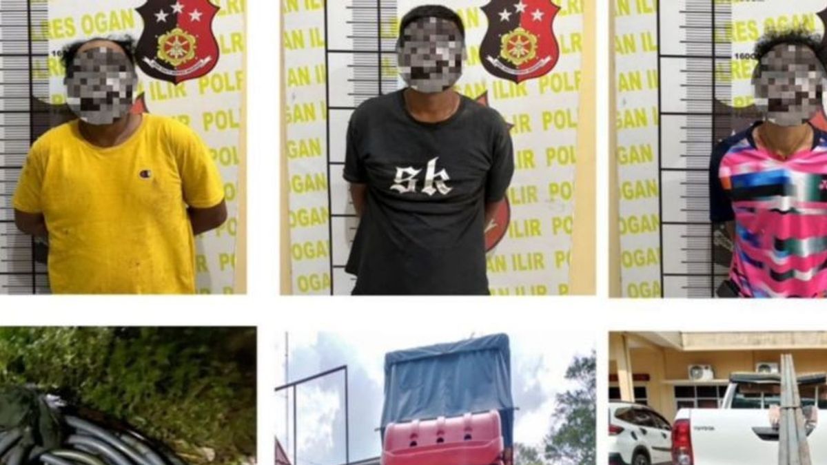 3 名在 Pertamina 卡车线上盗窃原油的嫌疑人在 Ogan Ilir 被捕