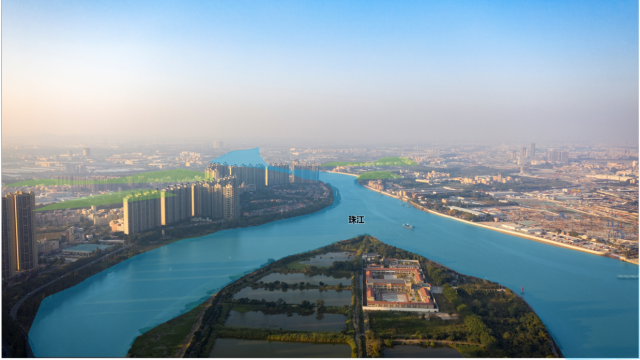 石门景观（也是历史羊城八景“石门返照”之地）。