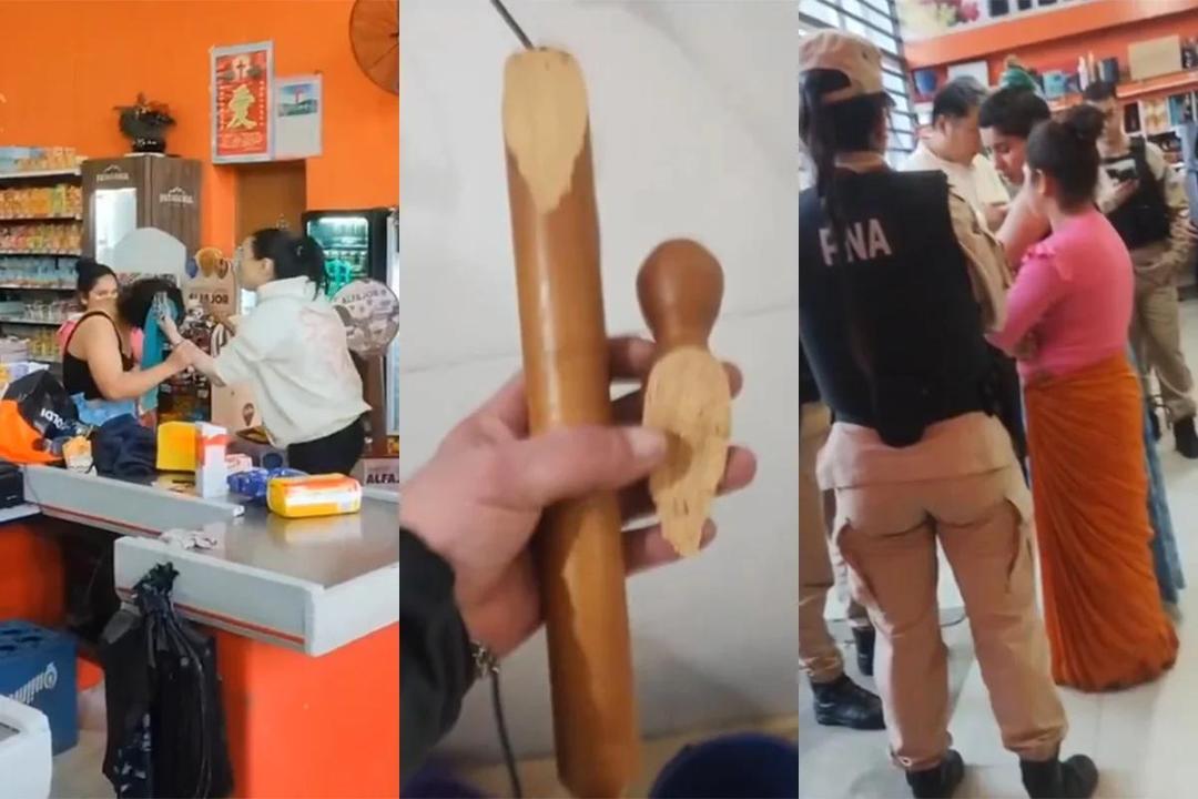 Quiso robar en un supermercado y cajera la agarró de los pelos y golpeó con un palo: video