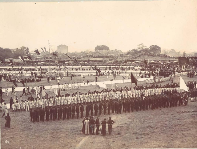 1906年1月，广东省大运动会，共有广州及周边的17所新式学校参赛。