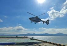 (有片)蛇口港開啟跨境直升機業務 全國首個「海空一體」複合型口岸樞紐亮相