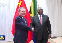 李强会见南非总统