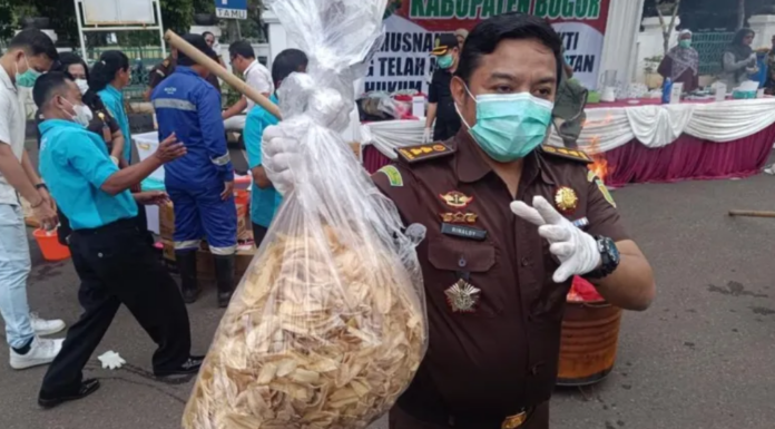 茂物县检察院销毁涉毒证物 5公斤“零食伪装”毒香蕉片引警惕