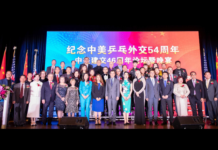 中美“乒乓外交”54周年纪念活动在洛杉矶举行