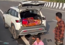 高速公路上做饭 印度夫妇遭网民炮轰