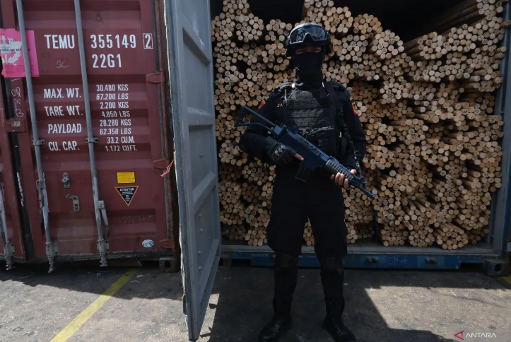 西加里曼丹查获涉向中国走私58.3吨藤条案 