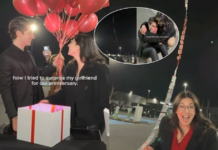 送女友2000美元现金系气球手滑飞上天 男子当场跪地痛哭