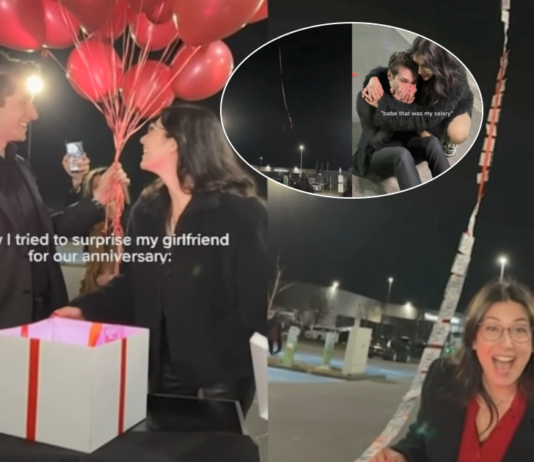 送女友2000美元现金系气球手滑飞上天 男子当场跪地痛哭