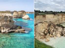 意大利“情人拱门”情人节坍塌 浪漫地标永久消失