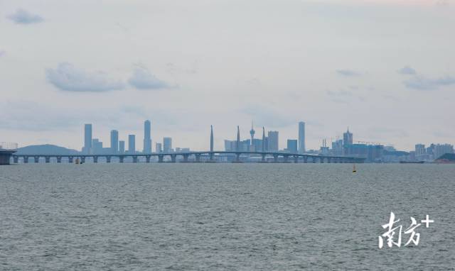 游客可以在大湾区二号甲板上欣赏珠海和澳门城市美景以及粤港澳大桥
