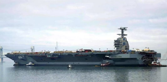 美“福特”号航母灭火耗时超30小时