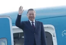 越共中央总书记、国家主席苏林抵达北京开始访华