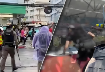 泰国宋干节失控:外国游客高压水枪喷射警察