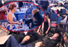 白宫记协晚宴枪击引发混乱 女子淡定“搜刮”红酒引热议