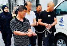 四名中国男子在大马涉嫌入室盗窃被捕