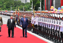 独家视频丨习近平出席金正恩举行的欢迎仪式