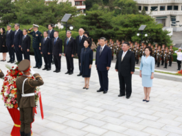 视频丨习近平和彭丽媛参谒中朝友谊塔