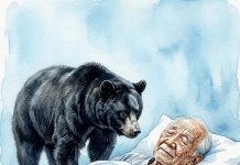 老翁睡梦中被呼吸声吵醒 惊见黑熊蹲枕边