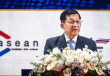 敏昂莱首次以文职身份访泰 承诺改善与东盟关系