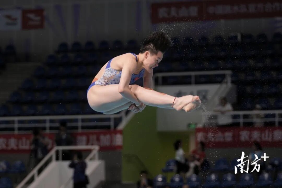 广东队陈艺文夺得2026全国跳水冠军赛女子3米板冠军。南方+记者 姚志豪 摄
