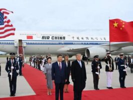 习近平抵达华盛顿 特朗普机场迎接